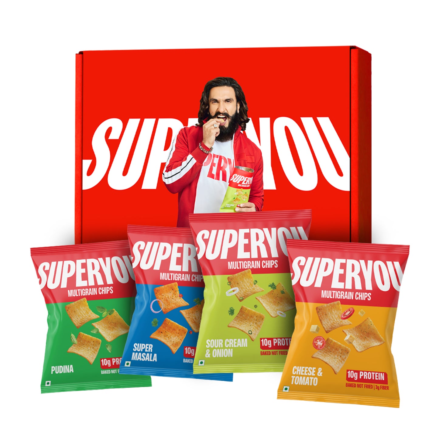 Superyou Multigrain Protein Chips - Variety Pack of 10