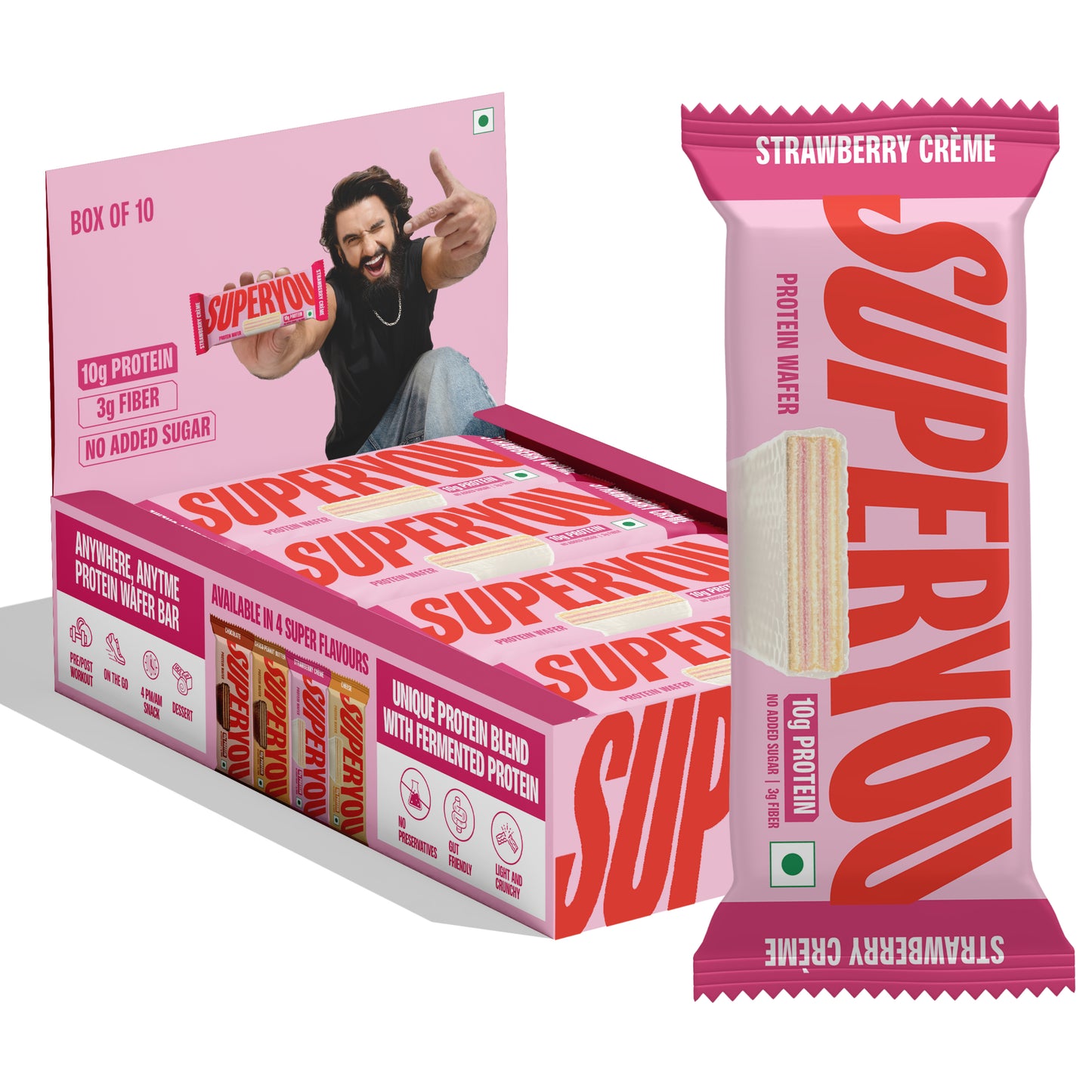 SuperYou Strawberry Crème Protein Wafer