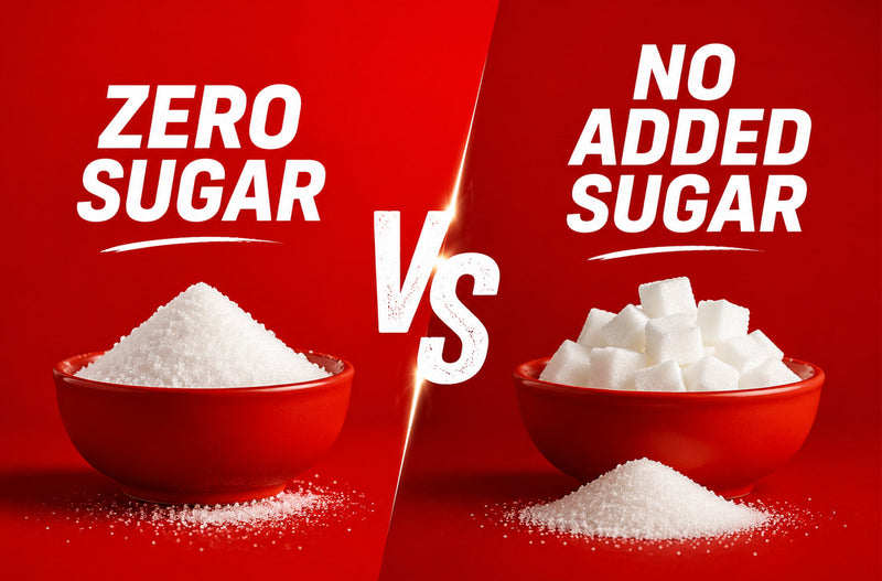 Zero Added Sugar vs No Sugar