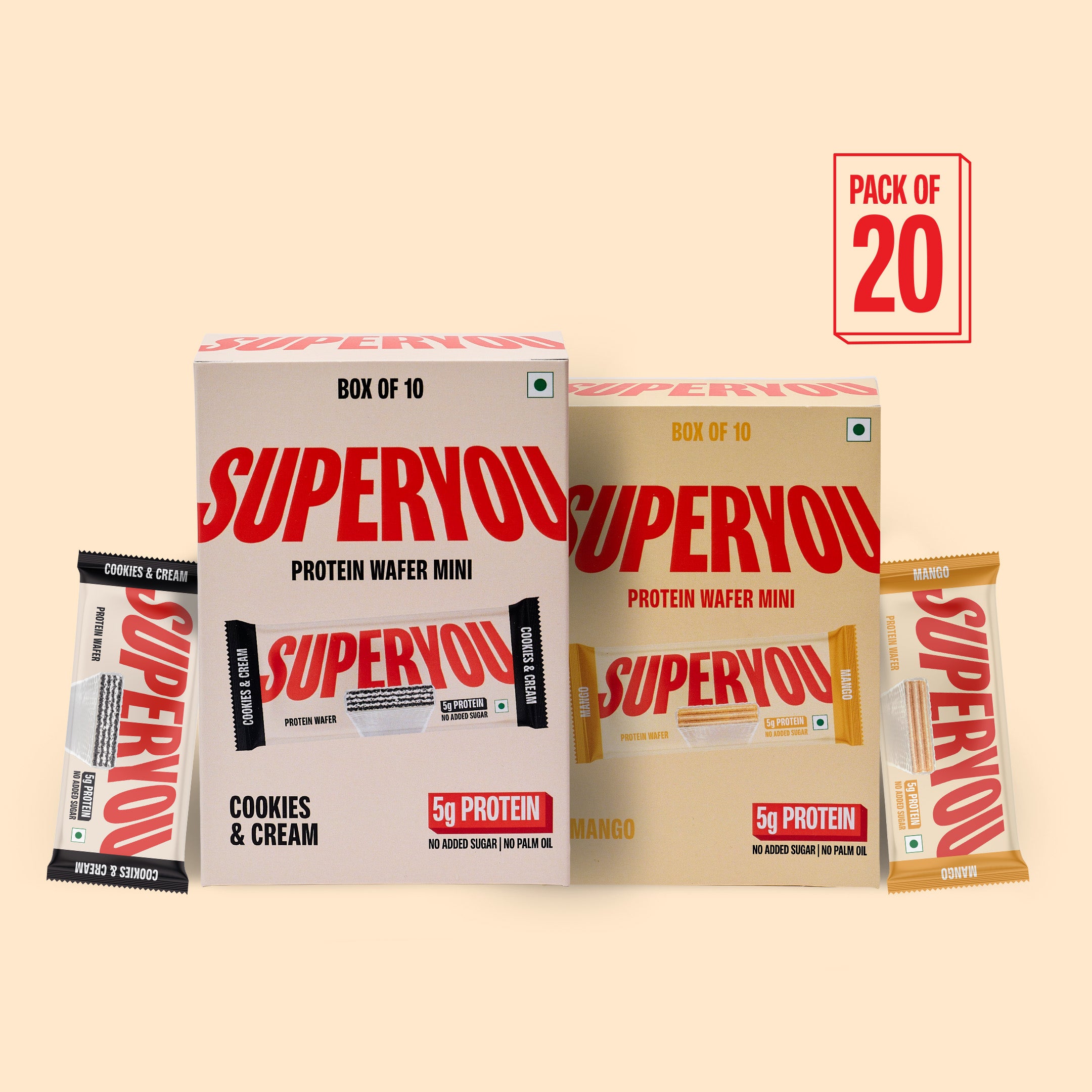 Mango and Cookies & Cream minis - Pack of 10 each