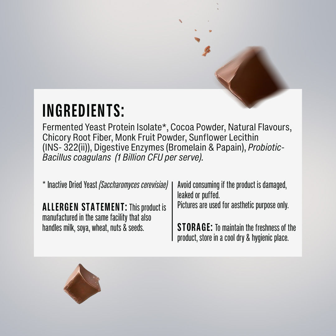 Chocolate Fermented Yeast Protein - 1Kg Jar