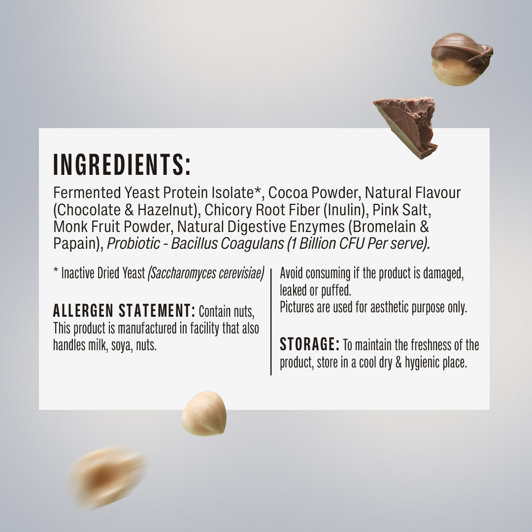 Choco Hazelnut Fermented Yeast Protein - 1Kg Jar