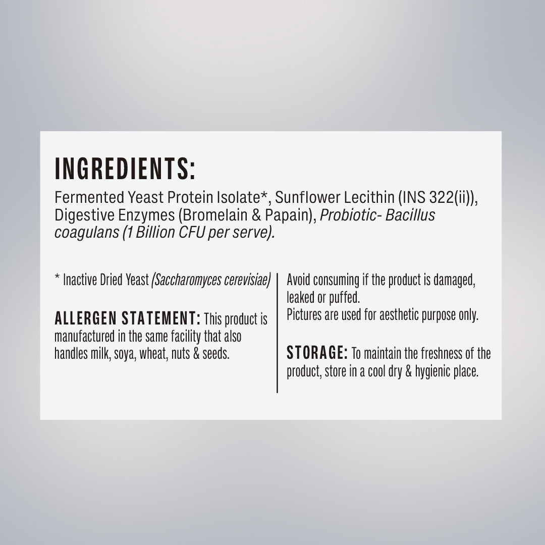Unflavoured Fermented Yeast Protein - 1Kg Jar
