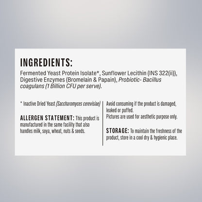 Unflavoured Fermented Yeast Protein - 1Kg Jar