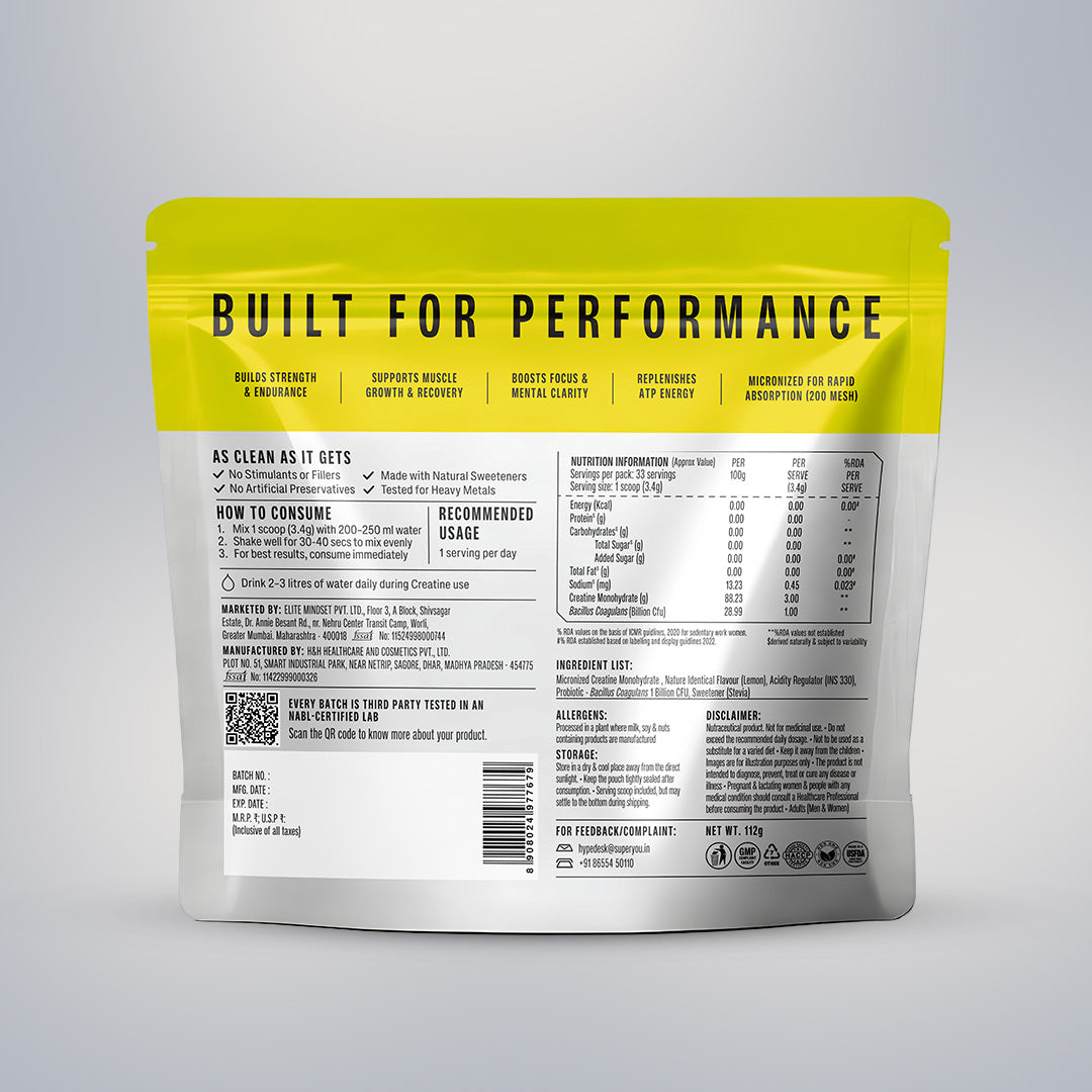Creatine Monohydrate - Zesty Lemon