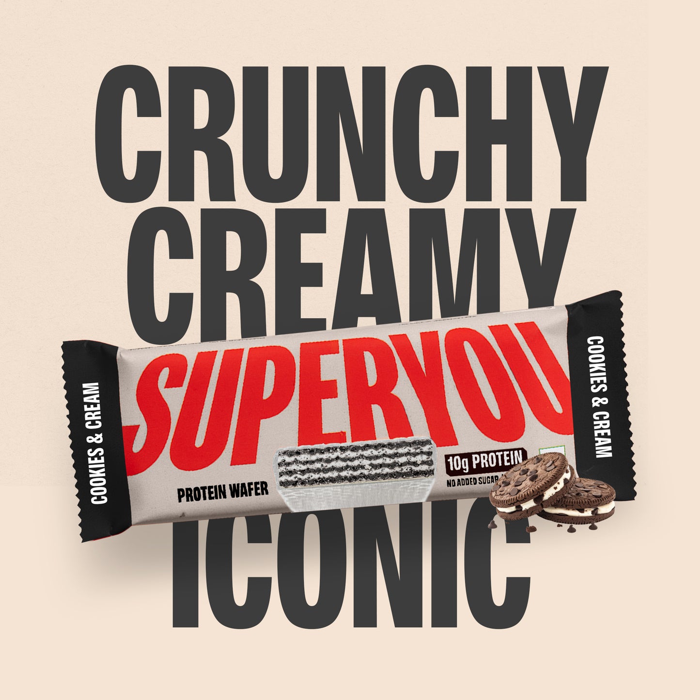 Cookies & Cream Protein Wafers - Pack of 10