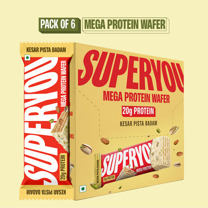 20g MEGA Protein Wafer - Kesar Pista Badam