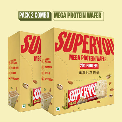 20g MEGA Protein Wafer - Kesar Pista Badam (Pack of 6) x 2