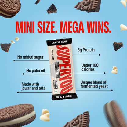 5g Cookies & Cream Mini Protein Wafer - Pack of 10