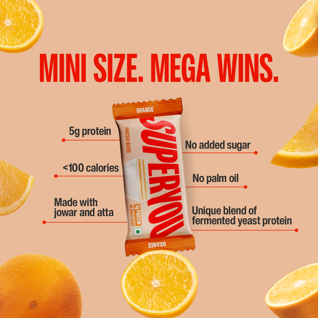 5g Orange Mini Protein Wafer - Pack of 10 X 2