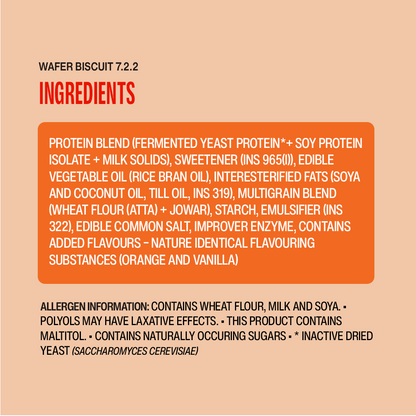 5g Orange Mini Protein Wafer - Pack of 10 X 2