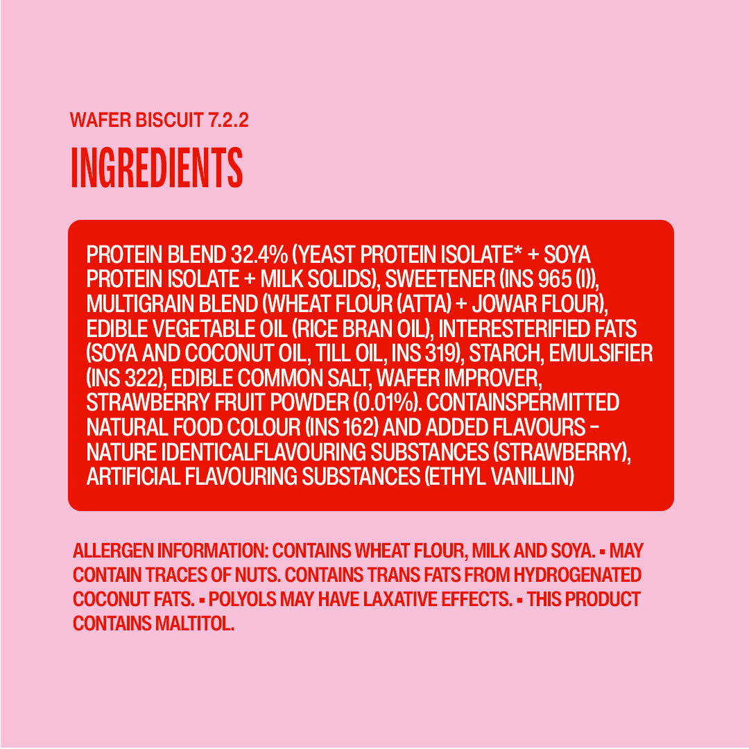 Strawberry Crème Protein Wafer — Pack of 10