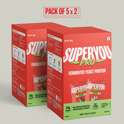 Chocolate & Cold Coffee Protein Powder - Pack of 10