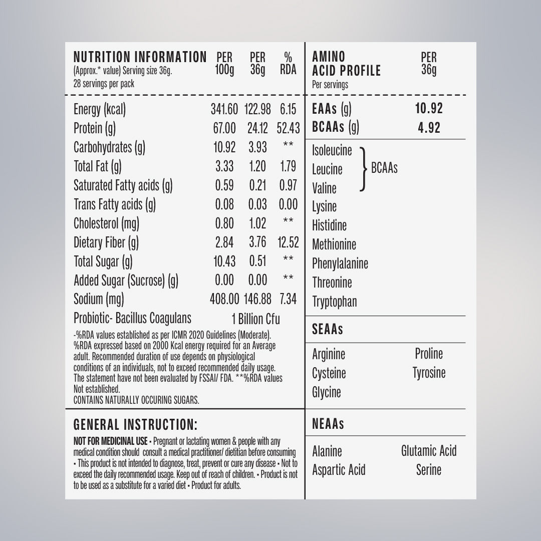 Cold Coffee Fermented Yeast Protein - 1Kg Jar