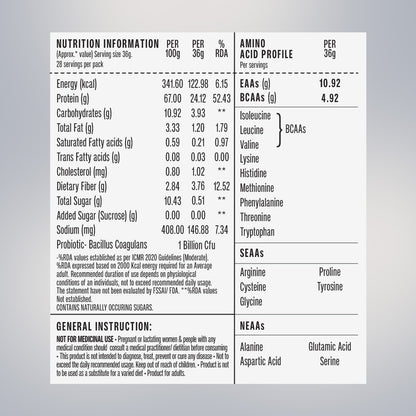 Cold Coffee Fermented Yeast Protein - 1Kg Jar
