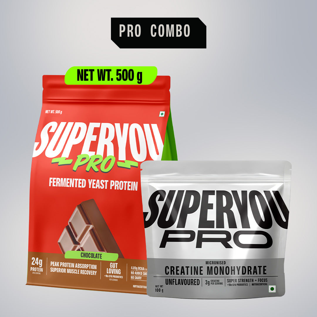 Chocolate Fermented Yeast Protein 500g + Unflavoured Creatine Combo