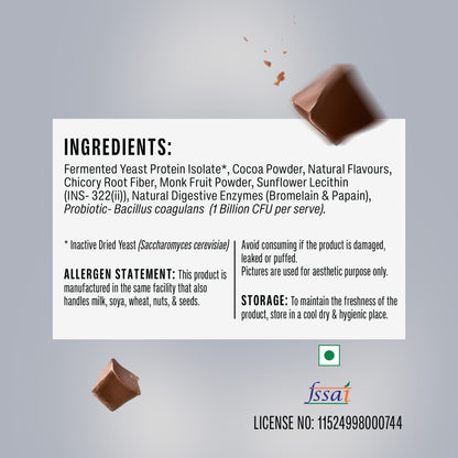 Chocolate Fermented Yeast Protein - 1Kg Jar