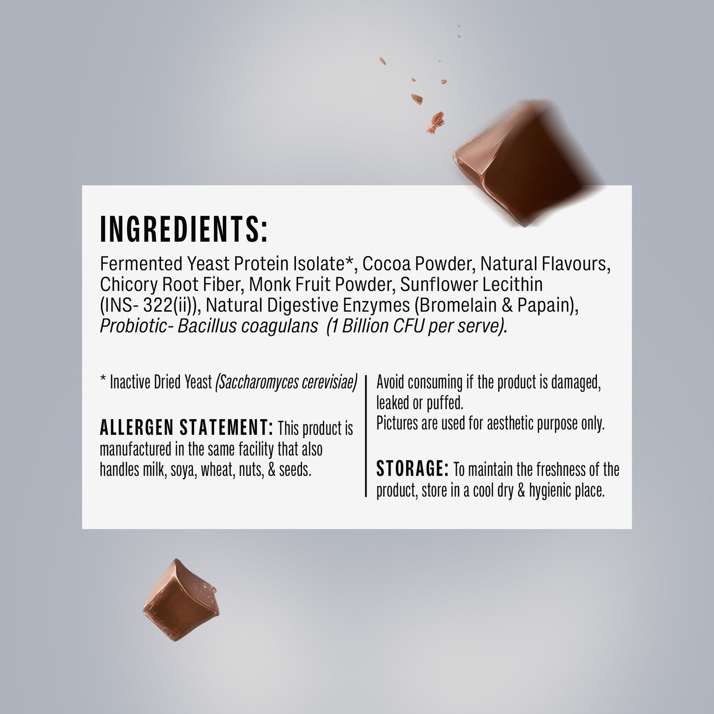 Chocolate Fermented Yeast Protein - 500g Jar