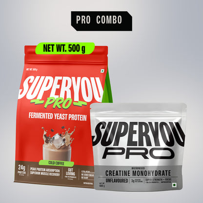 Coffee Fermented Yeast Protein 500g + Unflavoured Creatine Combo