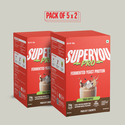 Cold Coffee Fermented Yeast Protein - Pack of 5 X 2