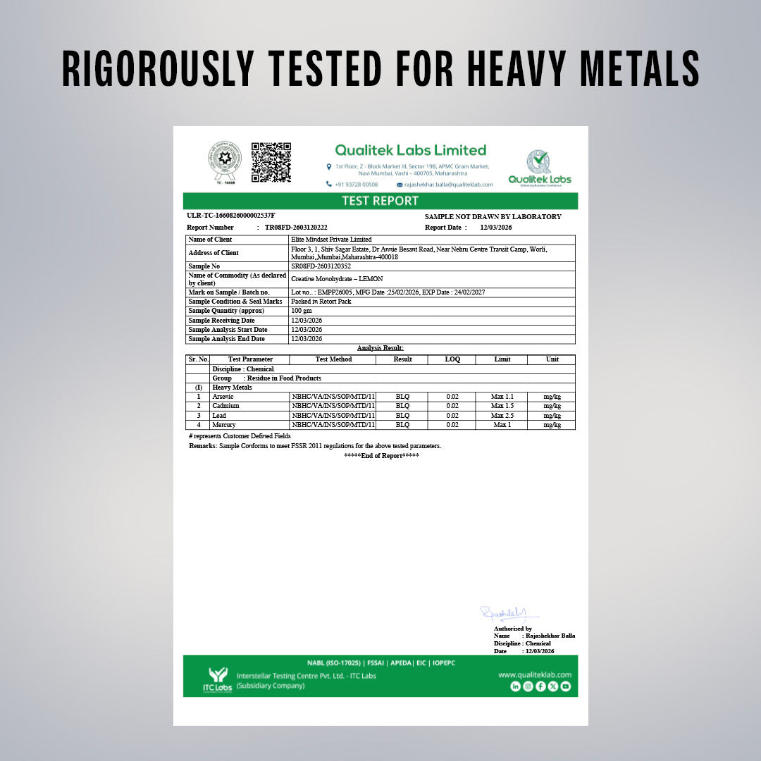 Creatine Monohydrate 112g - Zesty Lemon
