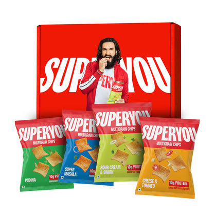 Superyou Multigrain Protein Chips - Variety Pack of 10