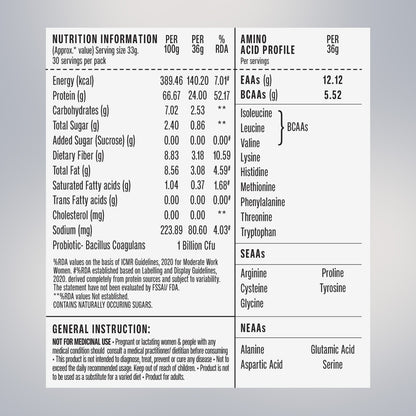 Kesar Badam Fermented Yeast Protein - 1Kg Jar