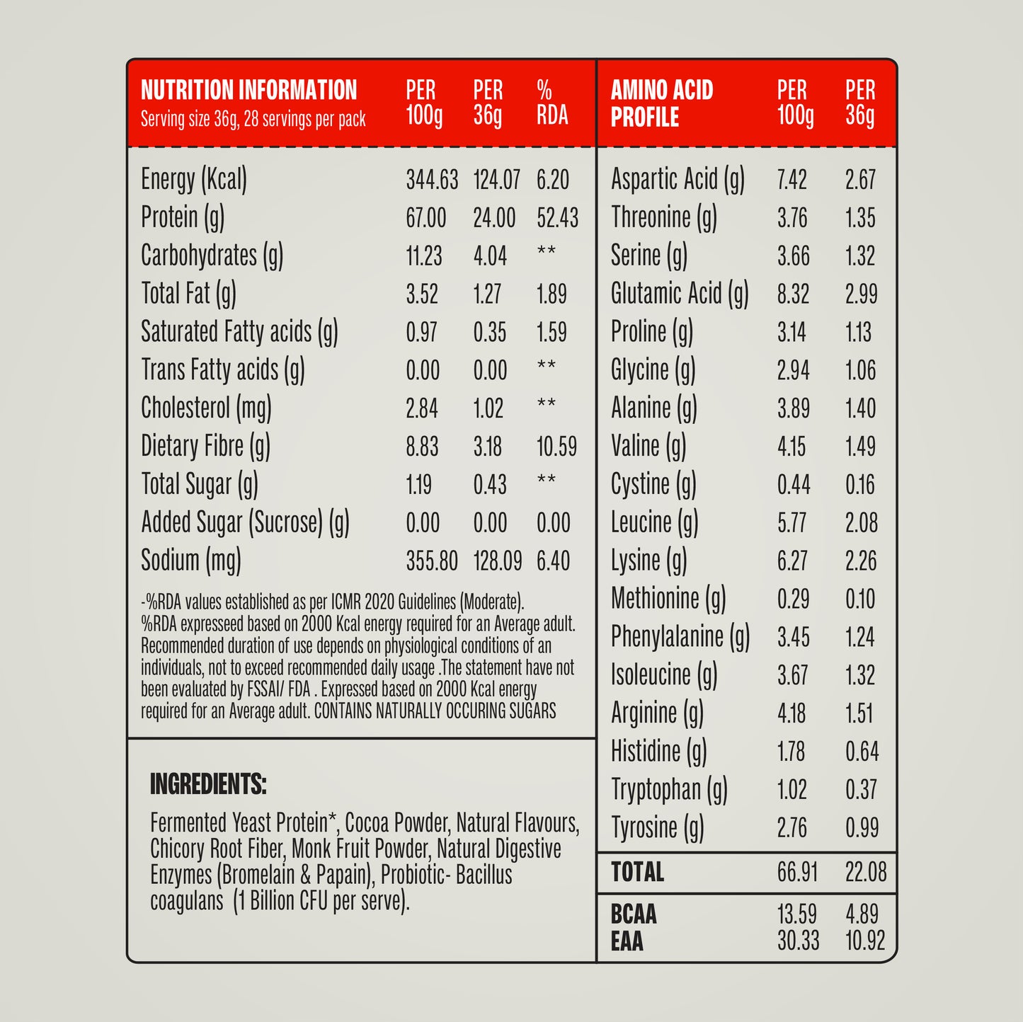 Chocolate 1 Kg - Fermented Yeast Protein