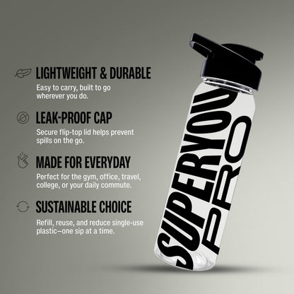 SuperYou PRO Plastic Shaker - 600 ml