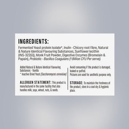 Vanilla Fermented Yeast Protein - 500g Jar