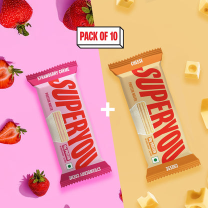 Strawberry Crème & Cheese Combo — Pack of 10 each