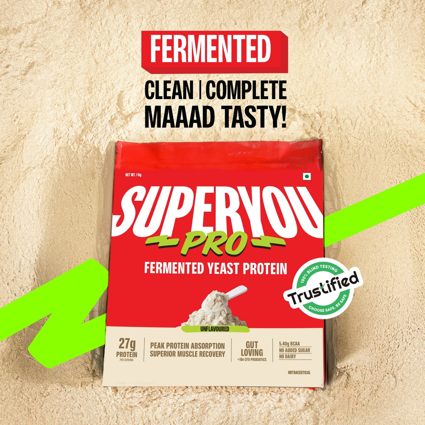 Unflavoured 1 Kg - Fermented Yeast Protein