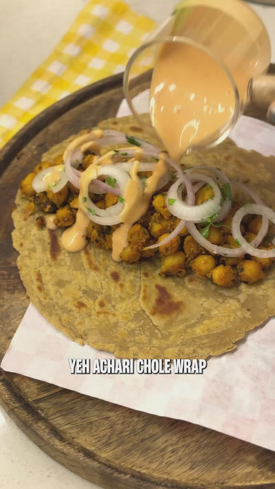 Achari Chole Protein Wrap